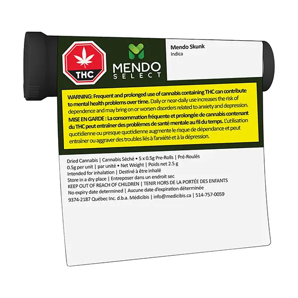 Image for Mendo Skunk Pre-Roll, cannabis all products by Mendo Select