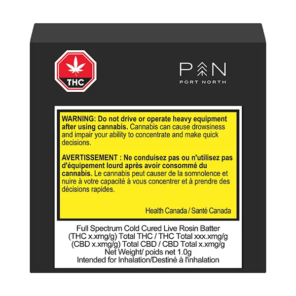 Image for Full Spectrum Cold Cured Live Rosin Batter, cannabis all products by Port North