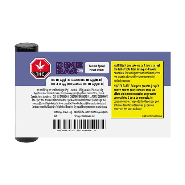 Image for Hazelnut Spread Pocket Rockets Infused Pre-Roll, cannabis all products by Dime Bag