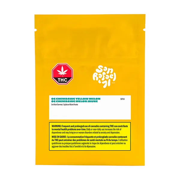 Image for OG Chemdawg Yellow Melon Live Resin Gummies, cannabis all products by San Rafael '71