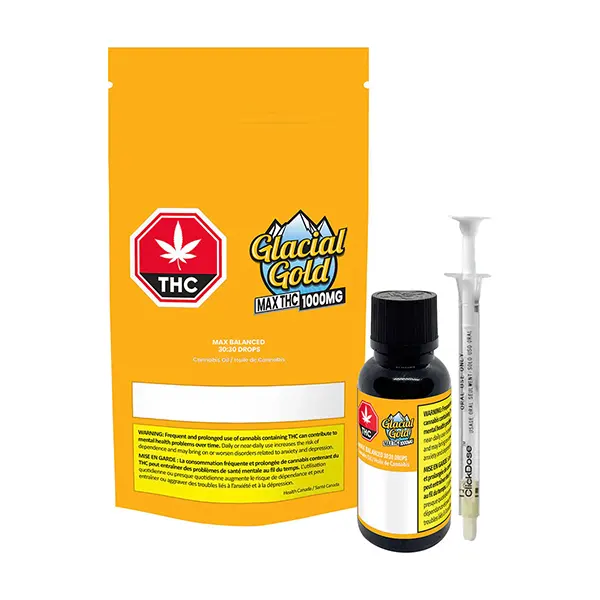 Image for MAX Balanced 30:30 Drops, cannabis bottled oils by Glacial Gold