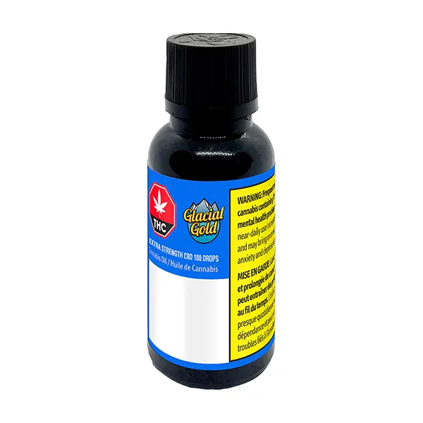 Image for Extra Strength CBD 100 Drops, cannabis bottled oils by Glacial Gold