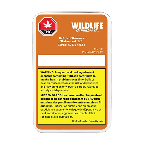 Image for Golden Banana 1:1 Balanced Pre-Roll, cannabis pre-rolls by Wildlife Cannabis
