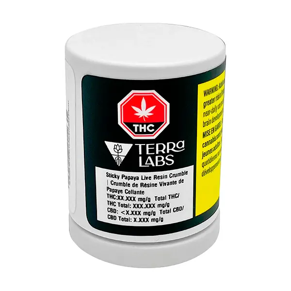 Image for Sticky Papaya Live Resin Crumble, cannabis all products by Terra Labs