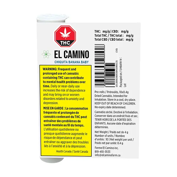 Chiquita Banana Baby (Pre-Rolls) by El Camino