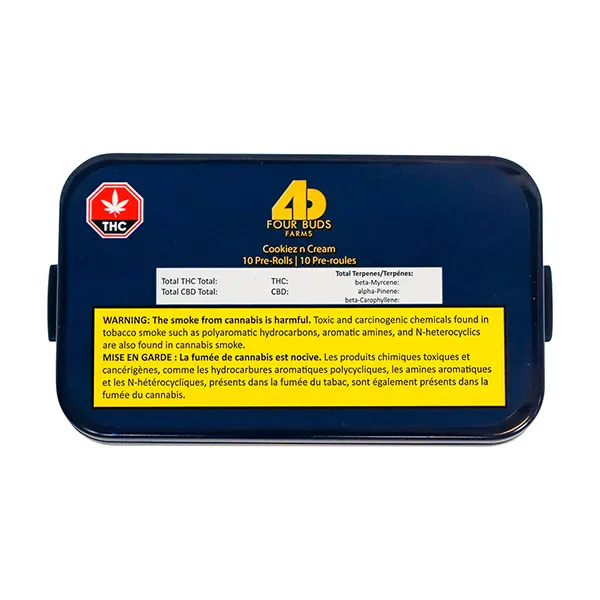 Image for Cookiez n Cream Pre-Roll, cannabis all products by Four Buds Farms