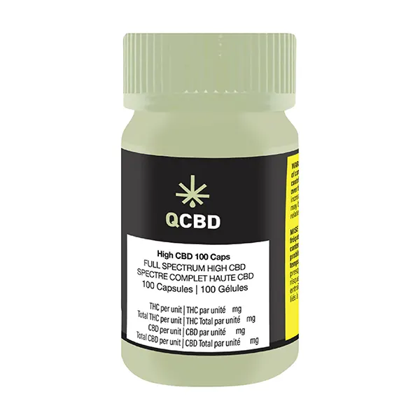 High CBD 100 Caps (Capsules, Softgels) by QCBD