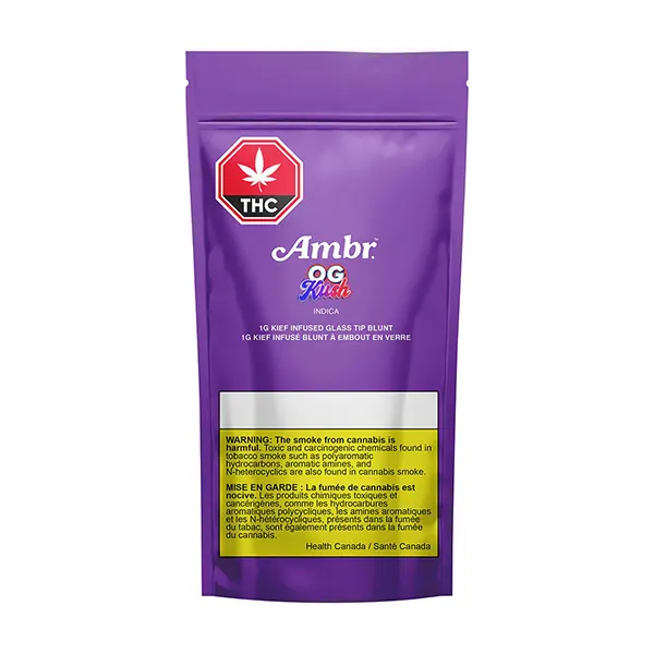 Image for Indica OG Kush Kief Infused Glass Tip Blunt, cannabis blunts by AMBR