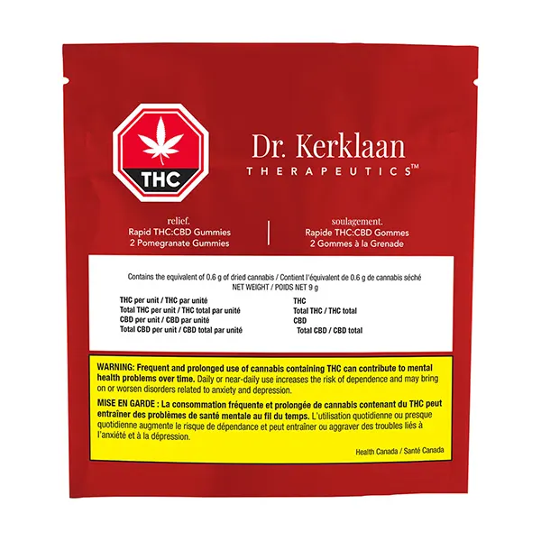 Image for relief. Rapid THC:CBD Gummies, cannabis all products by Kerklaan Therapeutics