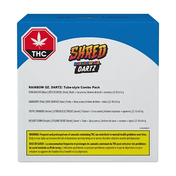 Image for Rainbow Oz. Dartz Pre-Roll, cannabis pre-rolls by Shred