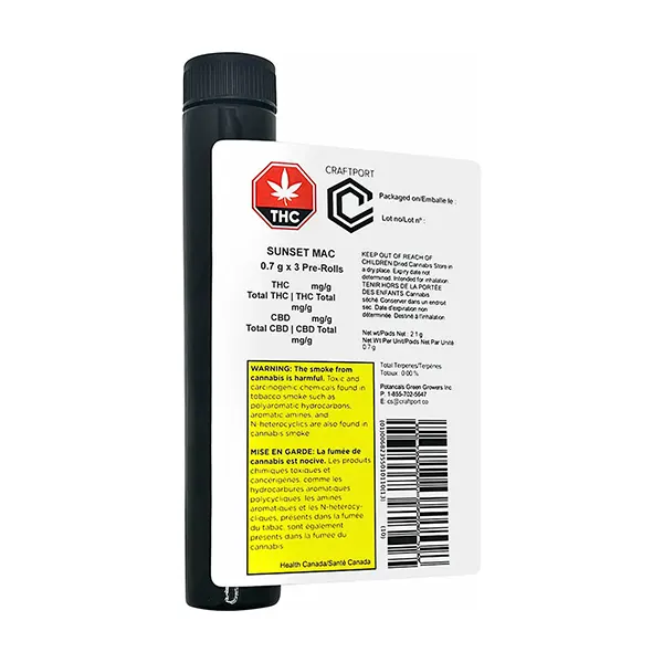 Image for Sunset Mac Pre-Roll, cannabis all products by Craftport Cannabis