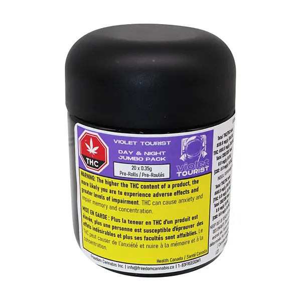 Image for Day & Night Jumbo Pack Pre-Roll, cannabis pre-rolls by Violet Tourist