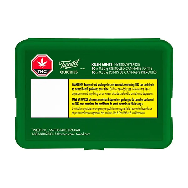 Quickies Kush Mints Pre-Roll (Pre-Rolls) by Tweed