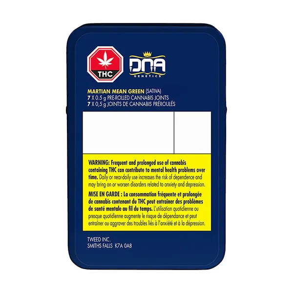 Image for Martian Mean Green Pre-Roll Cannabis Joints, cannabis all products by DNA Genetics