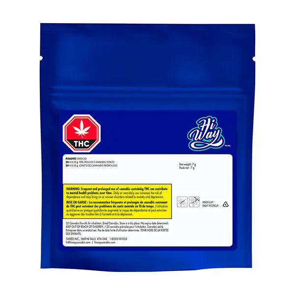 Image for Roadies Indica Pre-Rolled Cannabis Joints, cannabis all products by Hiway