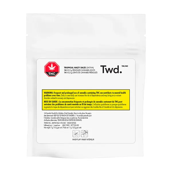 Image for Tropical Hazy Daze Pre-Roll, cannabis all products by TWD.