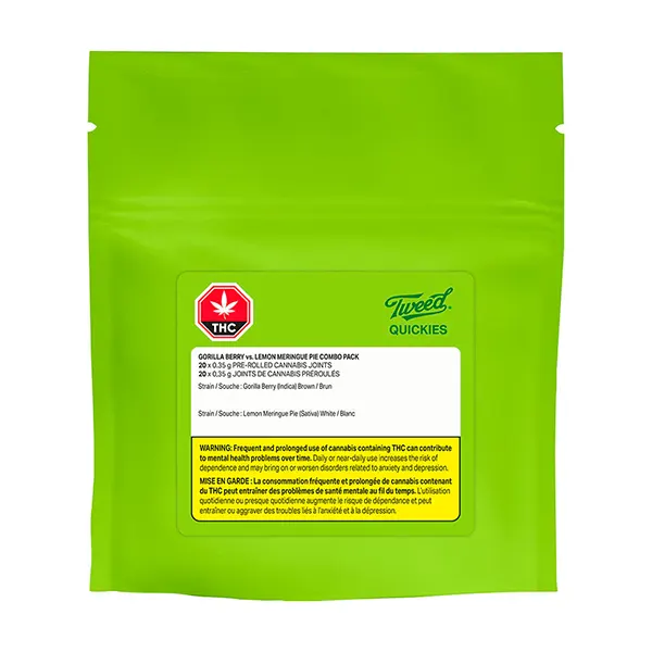 Image for Gorilla Berry vs. Lemon Meringue Pie Combo Pack, cannabis pre-rolls by Tweed