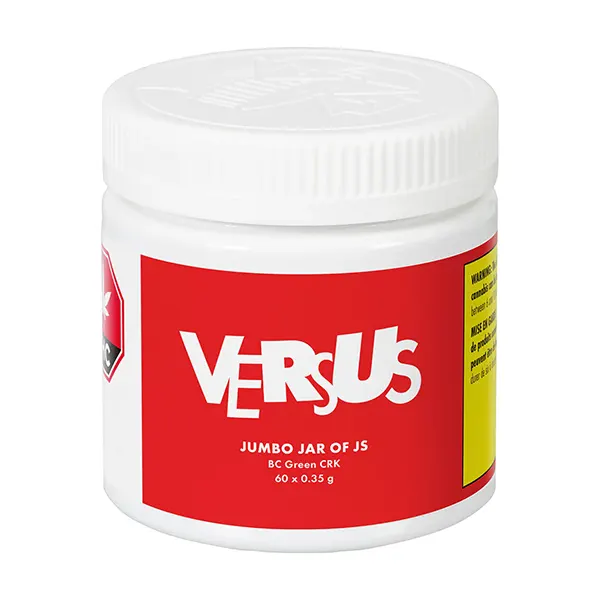 Image for Jumbo Jar of Js BC Green CRK Pre-Roll, cannabis pre-rolls by Versus