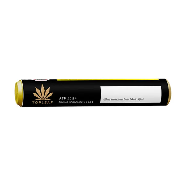 Image for ATF 55+ Diamond Infused Cones, cannabis pre-rolls by Top Leaf