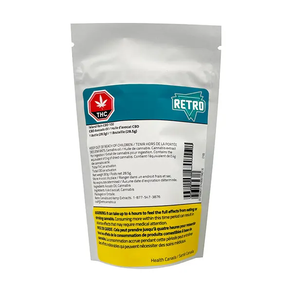 Image for Retro Island Rain High CBD Oil, cannabis bottled oils by Retro