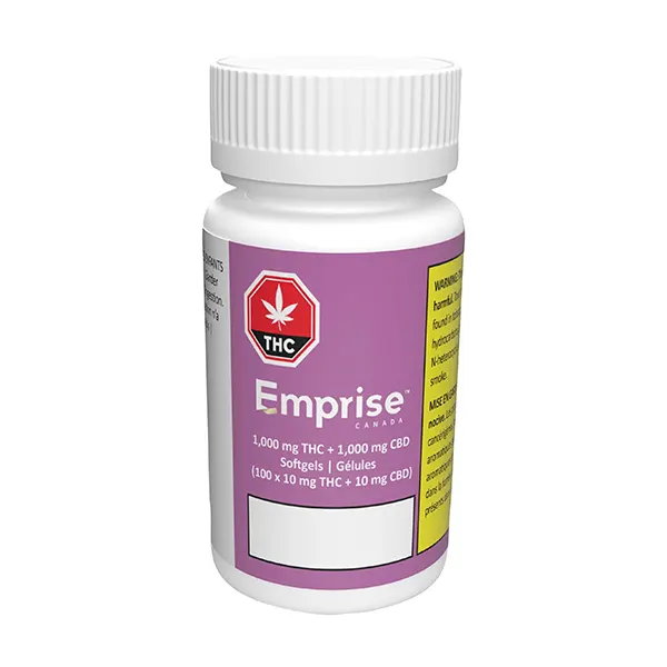 Image for 1 000 THC + 1 000 CBD Softgels, cannabis all products by Emprise