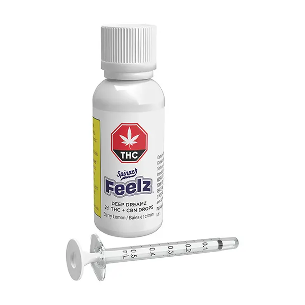 Image for Deep Dreamz THC + CBN Drops, cannabis bottled oils by Spinach Feelz