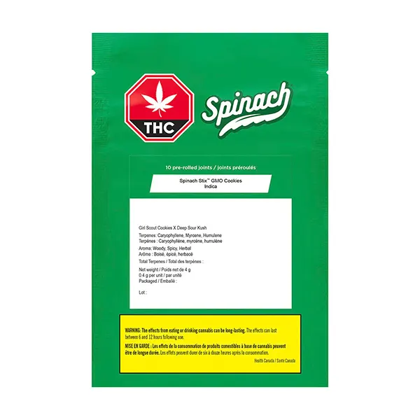 Image for Stix GMO Cookies Pre-Roll, cannabis pre-rolls by Spinach