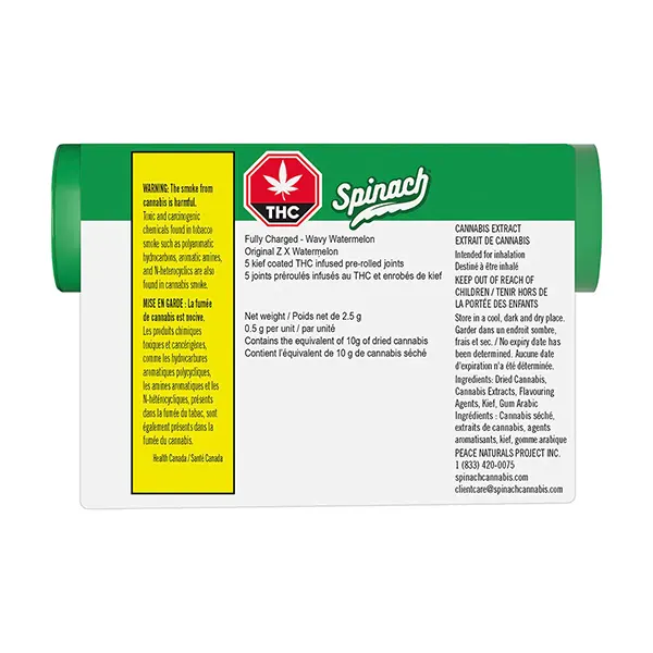 Image for Fully Charged Wavy Watermelon Infused Pre-Roll, cannabis pre-rolls by Spinach