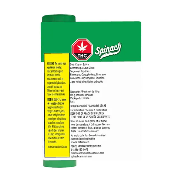 Image for Sour Chem Pre-Roll, cannabis pre-rolls by Spinach