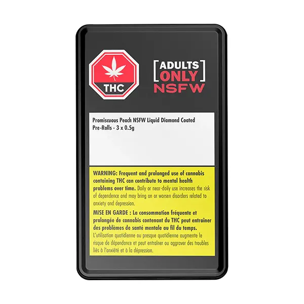 Image for Promiscuous Peach NSFW Diamond Coated Infused Pre-Roll, cannabis all products by Adults Only
