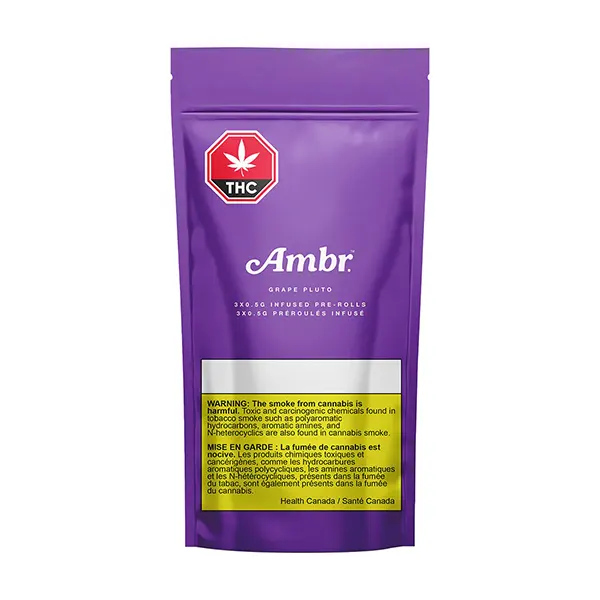 Image for Grape Pluto Distillate Infused Pre-Roll Pack, cannabis pre-rolls by AMBR