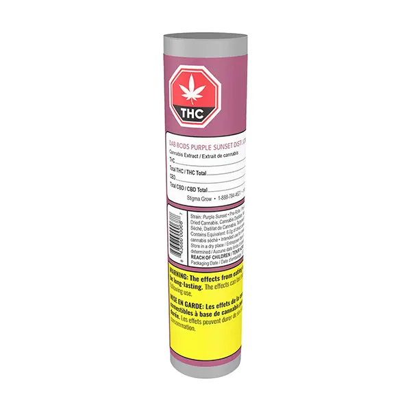 Image for Purple Sunset Disti Joint, cannabis all products by Dab Bods