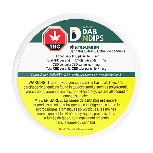 Dab N Dips Wintergreen (Sublingual Strips) by Dab Bods