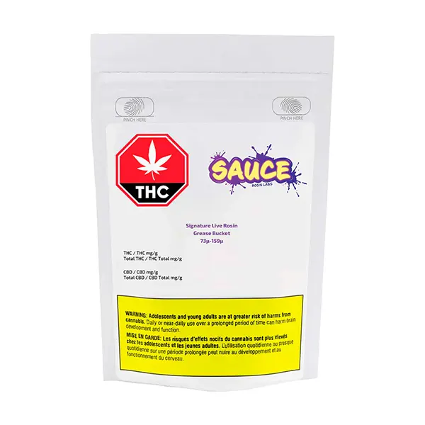 Signature Live Rosin Grease Bucket 73μ-159μ (Resin, Rosin) by Sauce Rosin Labs