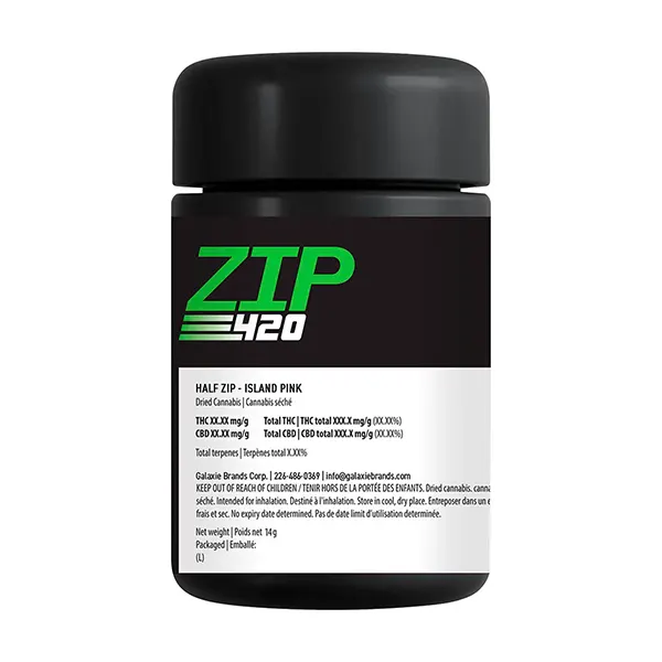 Image for Half Zip Island Pink, cannabis dried flower by Zip420