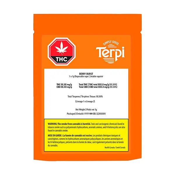 Image for Berry Burst All-In-One Live Resin Vape, cannabis all products by Terpina Flora