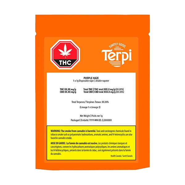 Image for Purple Haze All-In-One Live Resin Vape, cannabis all products by Terpina Flora