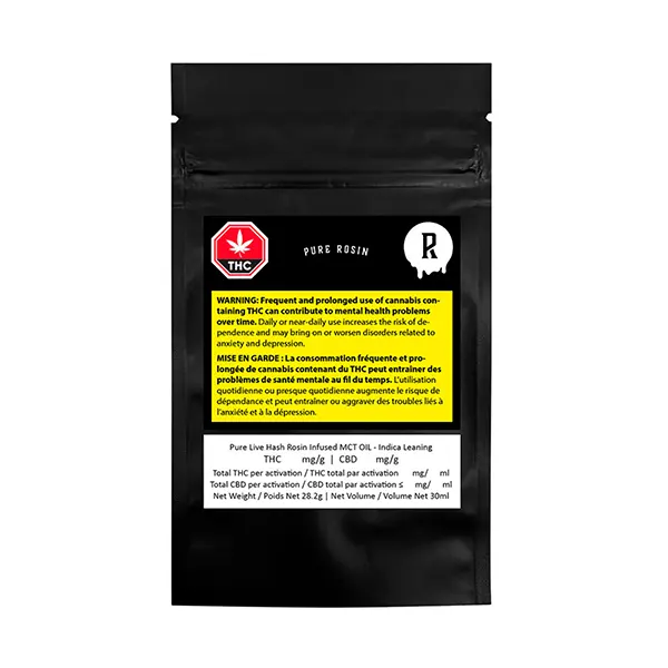 Image for 100 Pure Live Rosin Infused MCT Oil - Indica Leaning, cannabis all products by Pure Rosin