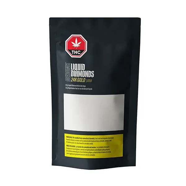 Image for 24k Gold Liquid Diamonds AIO Vape, cannabis disposable vapes by Debunk