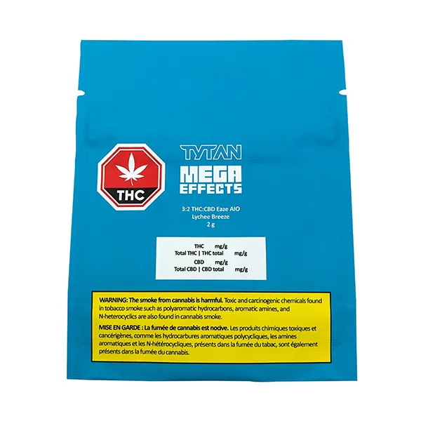 Image for 3:2 THC:CBD Eaze AIO - Lychee Breeze, cannabis disposable vapes by Tytan