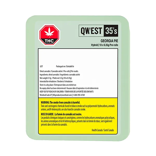 Image for 35's Georgia Pie Pre-Roll, cannabis pre-rolls by Qwest