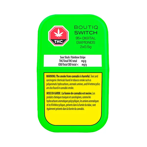 Image for Switch 95+ Digital Diamonds Sour Slush / Rainbow Belts AIO, cannabis disposable vapes by Boutiq