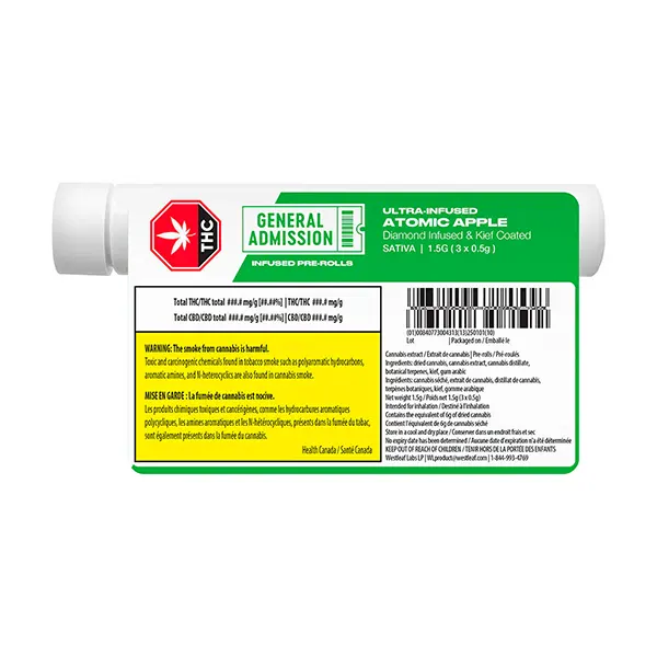 Atomic Apple Diamond Infused Pre-Roll (Pre-Rolls) by General Admission