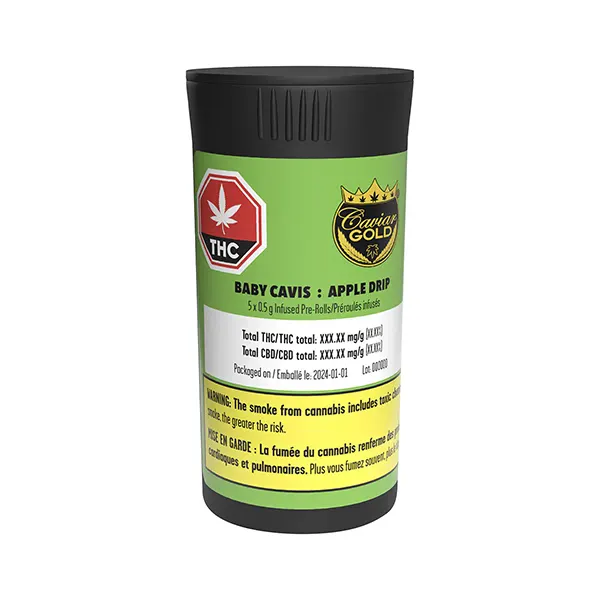 BABY CAVIS APPLE DRIP Infused Pre-Roll (Pre-Rolls) by Caviar Gold
