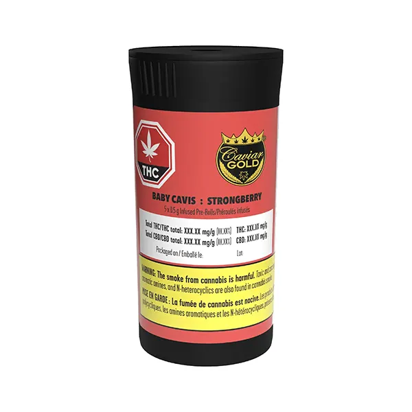Baby Cavi's Strongberry Infused Pre-Roll (Pre-Rolls) by Caviar Gold