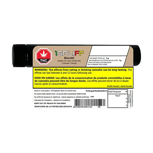 Biscotti Pre-roll (Pre-Rolls) by 1Spliff