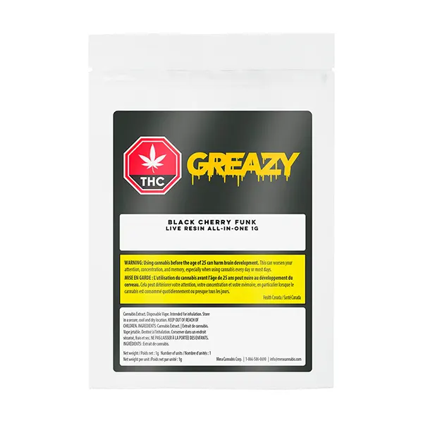 Image for Black Cherry Funk Live Resin All-In-One, cannabis disposable vapes by Greazy