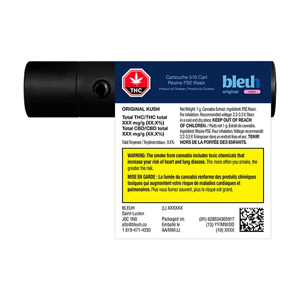 Original Kush 510 Thread Cartridge (510 Cartridges) by Bleuh