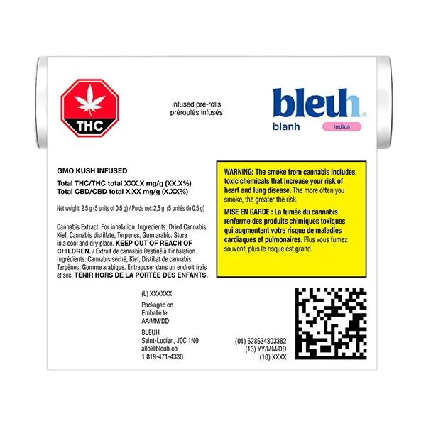 GMO Kush Infused Infused Pre-Roll (Pre-Rolls) by Bleuh