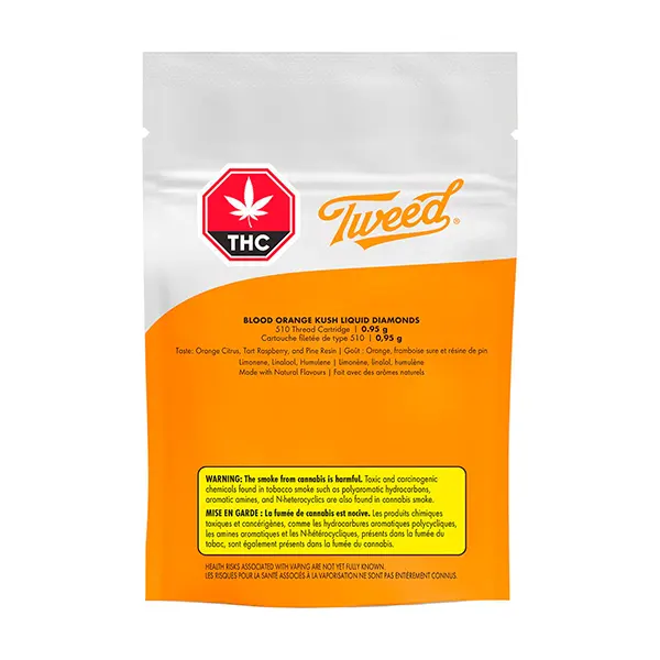 Blood Orange Kush Liquid Diamonds 510 Cart (510 Cartridges) by Tweed